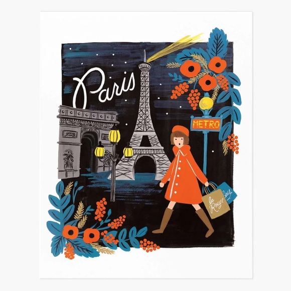 Rifle Paper Company Paris Bon Voyage Framed Print - Picture 2 of 7